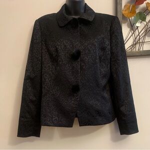 Tahari Black Jacquard Women's Suit (Blazer & Skirt)